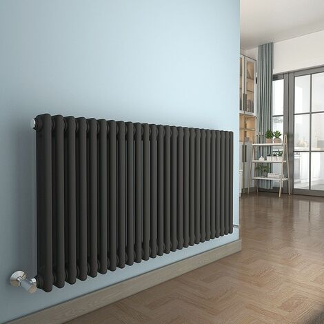 WarmeHaus Traditional Radiator Anthracite Double Panel 600x1190mm (1/5)