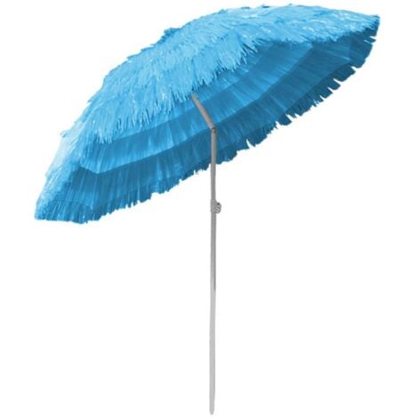 Outdoor Patio Hawaiian Parasol Beach Sun Shade Protection Umbrella Tilting Blue