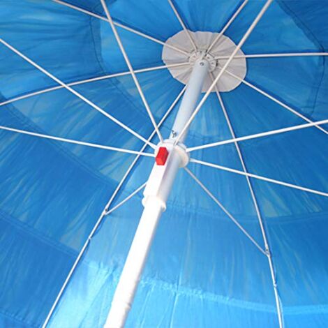 Outdoor Patio Hawaiian Parasol Beach Sun Shade Protection Umbrella Tilting Blue