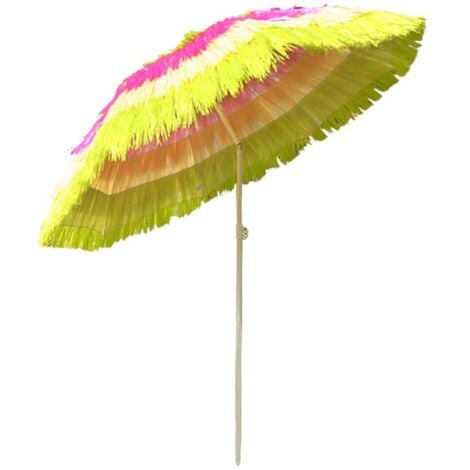 Outdoor Patio Hawaiian Parasol Beach Sun Shade Protection Umbrella Tilting Multiple Colour
