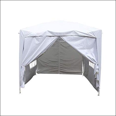 3 x 3m Garden Pop Up Gazebo Marquee Patio Canopy Wedding Party Tent - White (1/4)