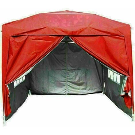 2 x 2m Garden Pop Up Gazebo Marquee Patio Canopy Wedding Party Tent- Red
