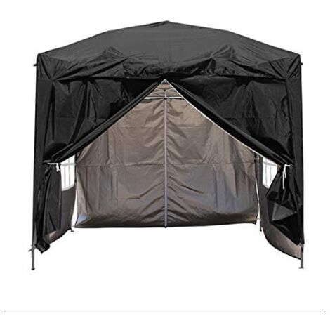 2.5 x 2.5m Garden Pop Up Gazebo Marquee Patio Canopy Wedding Party Tent- Black (1/5)