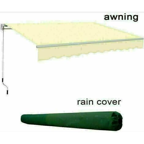 2x1.5m Garden Patio Manual Sun Shade Shelter Retractable Canopy - Beige