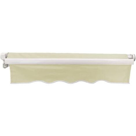2x1.5m Garden Patio Manual Sun Shade Shelter Retractable Canopy -  Beige