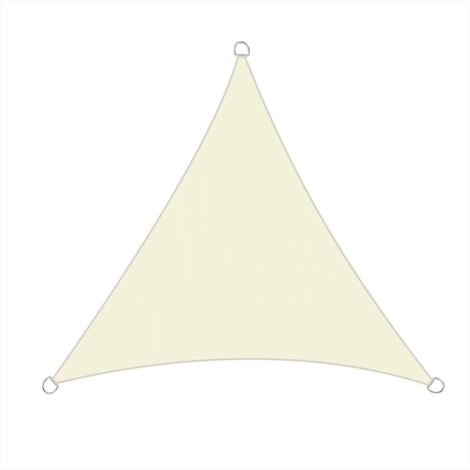 3x3x3m Sun Sail Shade Triangle Awning Canopy Garden Sun Patio Sunscreen - Ivory (1/3)