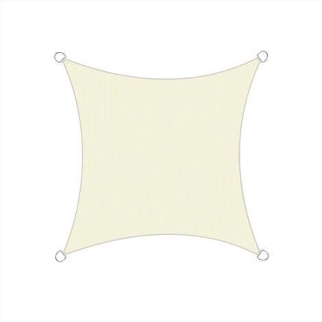 2x2m Sun Sail Shade Square Awning Canopy Garden Sun Cover Patio Sunscreen - Ivory (1/3)
