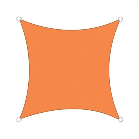3.6x3.6m Sun Sail Shade Square Awning Canopy Garden Sun Patio Sunscreen - Orange (1/3)