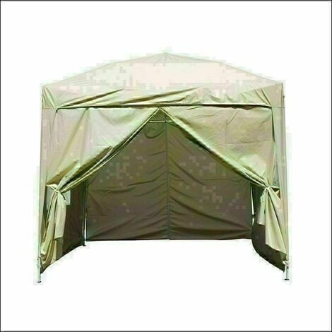 2 x 2m Garden Pop Up Gazebo Marquee Patio Canopy Wedding Party Tent- Beige