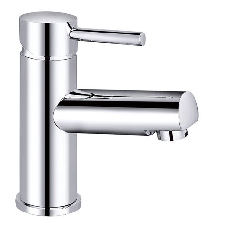 Aquariss Modern Cloakroom Mono Basin Tap Mixers Bathroom Sink Tap Chrome Single Lever Hot and Cold Mixer (1/5)