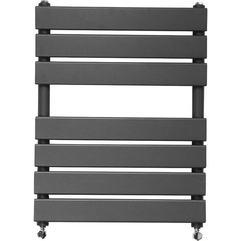 WarmeHaus Flat Panel Anthracite Bathroom Heated Towel Rail Ladder Radiator Warmer 650x500mm
