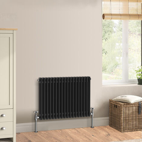 Warmehaus Traditional Black Radiator Double Column 600 x 830mm (1/5)