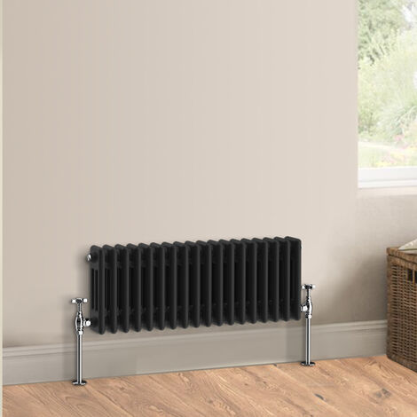 Warmehaus Traditional Black Radiator Triple Column 300 x 832mm (1/5)