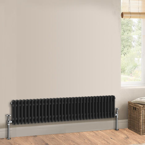 Warmehaus Traditional Black Radiator Double Column 300 x 1460mm