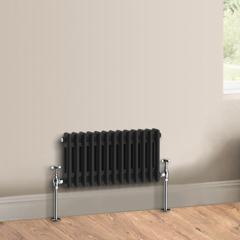 Warmehaus Traditional Black Radiator Double Column 300 x 605mm (1/5)