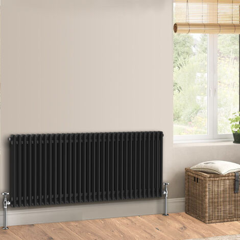 Warmehaus Traditional Black Radiator Double Column 600 x 1460mm