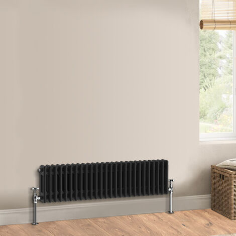 Warmehaus Traditional Black Radiator Triple Column 300 x 1192mm (1/5)
