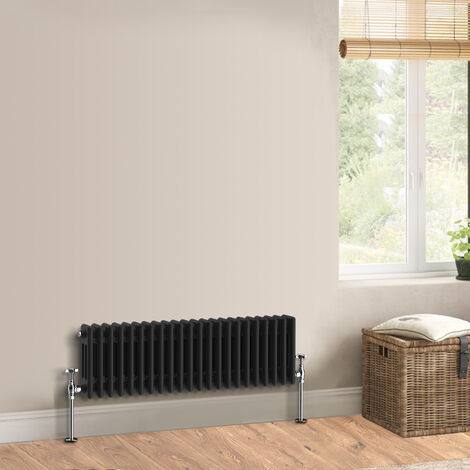 Warmehaus Traditional Black Radiator Triple Column 300 x 1012mm (1/5)