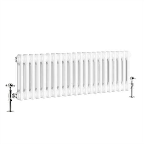 WarmeHaus Traditional Radiator White Double Panel 300x1010mm