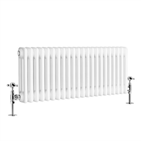 WarmeHaus Traditional Radiator White Triple Panel 300x1012mm (1/4)