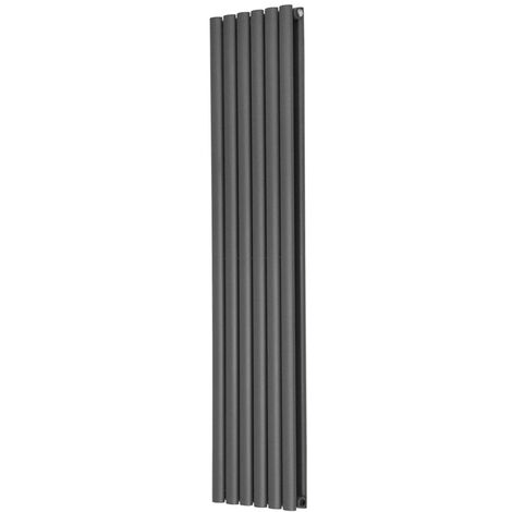 Warmehaus Oval Anthracite Radiator Vertical Double 1600x354mm