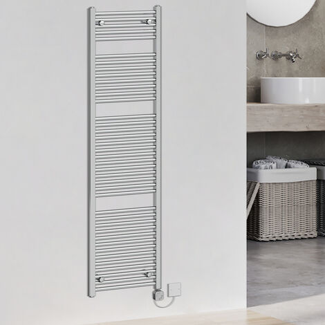 Electric Heated Towel Rail Straight Thermostatic 1800x500 Chrome (1/5)