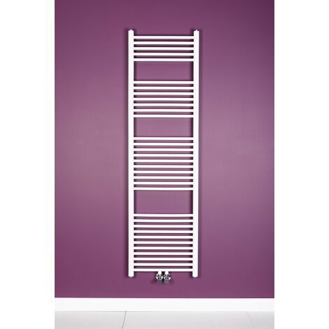 WarmeHaus Heated Towel Rail Radiator Ladder Style Bathroom Radiator Rad Straight 1760 x 500mm White (1/5)
