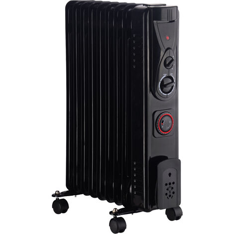 WarmeHaus Oil Filled Radiator Portable Electric Heater- 3 Heat Settings ...