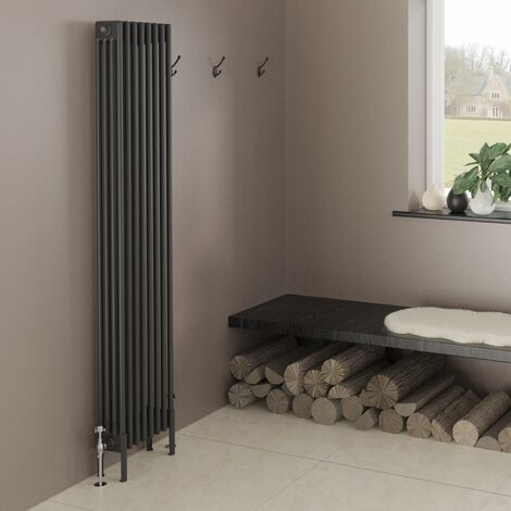 Warmehaus Traditional 4 Column Radiator 1800x380 Black (1/5)