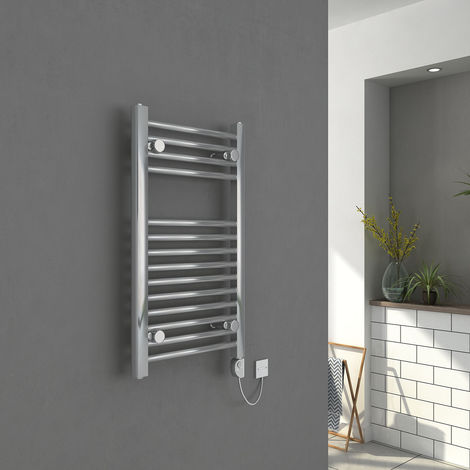 Electric heated towel discount rail with thermostat