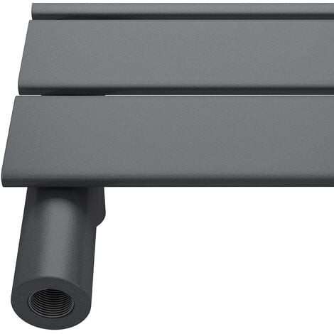 Electric Flat Panel Heated Towel Rail 100W Sand Grey 650x400mm