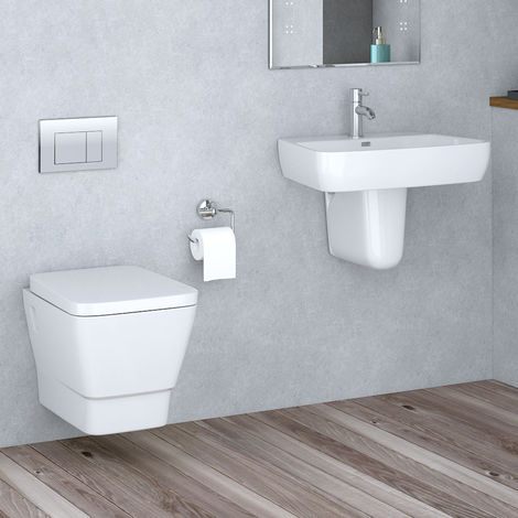 Wall Hung Toilet & Basin Cloakroom Suite