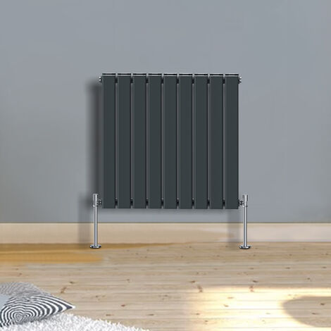Warmehaus Horizontal Radiator Flat 600 x 614mm Double Anthracite (1/5)