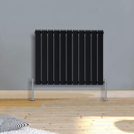 Warmehaus Horizontal Radiator Flat Panel Double Black 600x750mm (1/5)