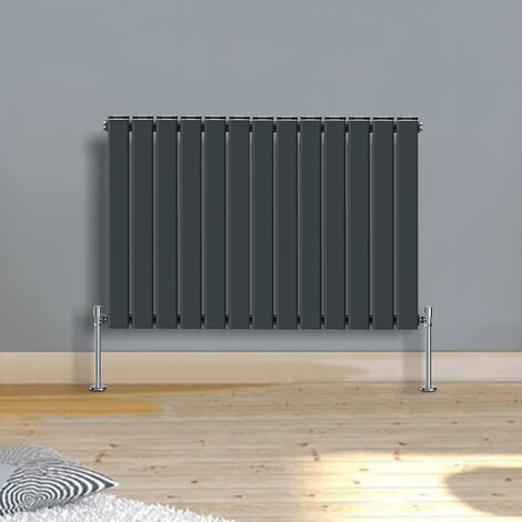 Warmehaus Horizontal Radiator Flat 600 x 886mm Double Anthracite (1/5)