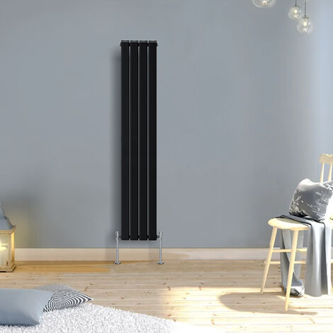 Warmehaus Vertical Radiator Flat Panel Double Black 1800x274mm (1/5)