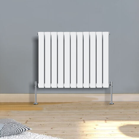 Warmehaus Horizontal Radiator Flat Panel Single White 600 x 750mm