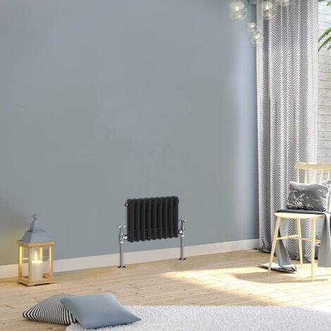 Warmehaus Traditional Double Column Black Radiator 300x425mm (1/3)