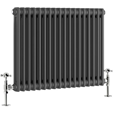 Warmehaus Traditional Double Anthracite Radiator 600 x 830mm