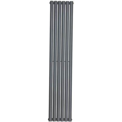 Warmehaus Vertical Radiator Oval Single Anthracite 1800 x 355mm (1/5)