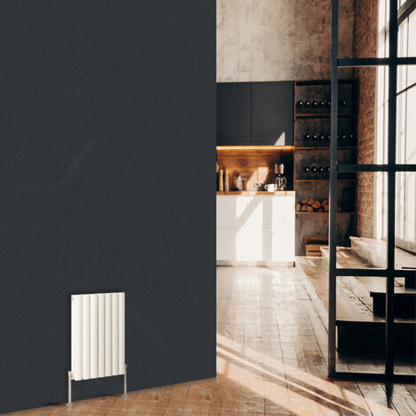 Warmehaus Horizontal Oval Panel Double Radiator White 600x414mm (1/5)