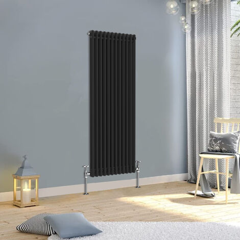 Warmehaus Traditional Double Black Tall Radiator 1500x560mm (1/3)