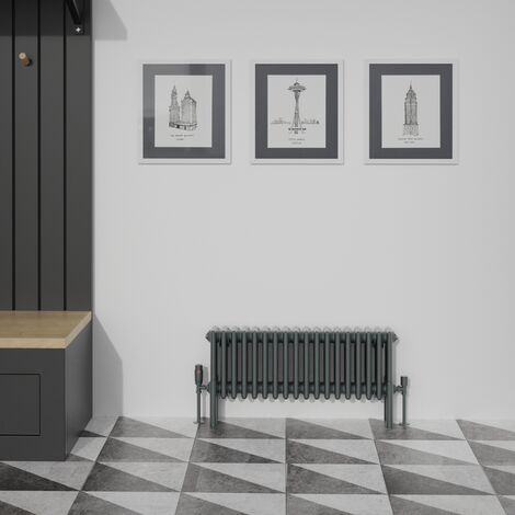 WarmeHaus 300x830mm Traditional 4 Column Anthracite Radiator (1/5)