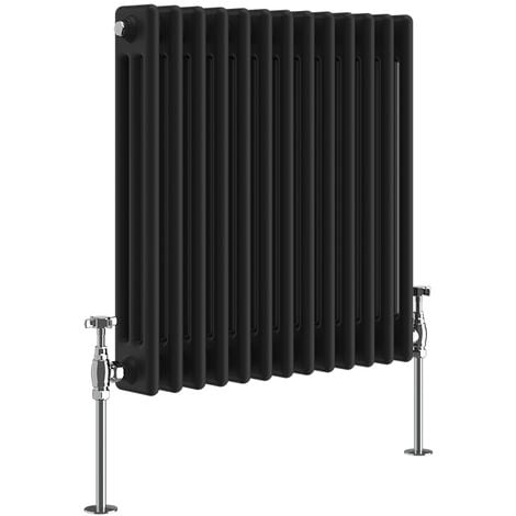 Warmehaus Traditional Triple Column Black Radiator 600x605mm