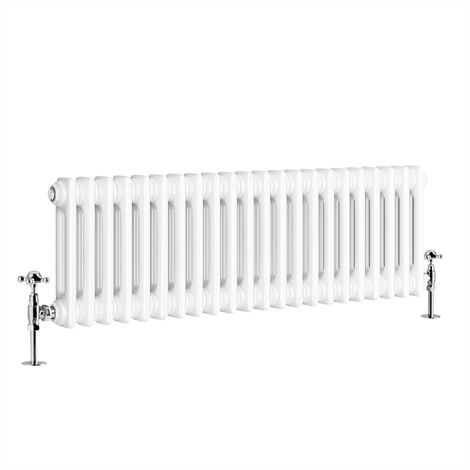 WarmeHaus 300x1010mm Traditional 2 Column White Radiator (1/4)