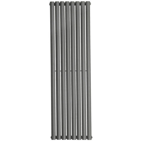Warmehaus Anthracite Radiator Vertical Oval Single 1800x472mm (1/5)