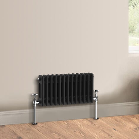 Warmehaus Traditional Triple Column Black Radiator 300x605mm