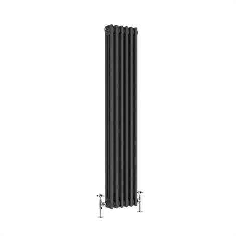 Warmehaus Traditional Triple Anthracite Radiator 1500 x 290mm