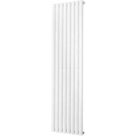 Warmehaus Vertical Oval Panel Single Radiator White 1800 x 473mm (1/5)