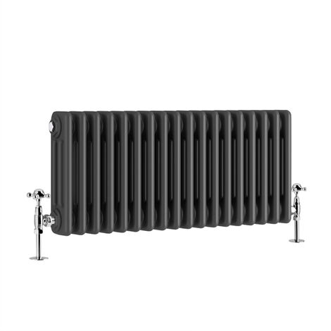WarmeHaus 300x830mm Traditional 3 Column Anthracite Radiator (1/5)
